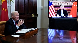 US President Joe Biden meets virtually with Chinese President Xi Jinping on 15 November 2021