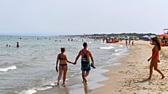 Ärger am Strand in Rimini