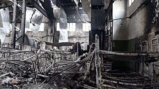Разрушенный барак