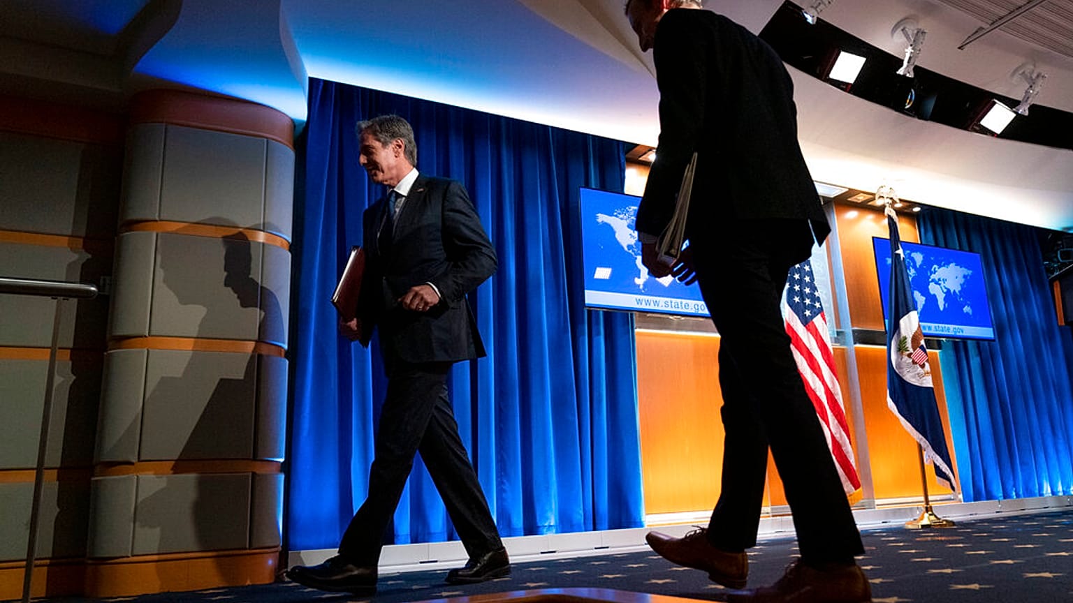 Antony Blinken a washingtoni sajtótájékoztatón