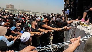 تظاهرات طرفداران مقتدی صدر در بغداد