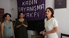 Annalena Baerbock im Beratungszentrum der Stiftung für Frauensolidarität in Ankara