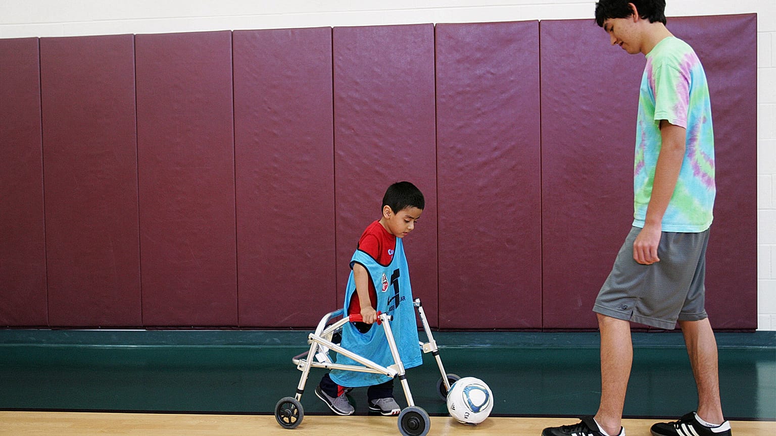 Children playing football in America