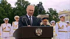 Vladimir Poutine à Saint-Pétersbourg le 31 juillet 2022