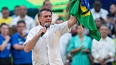 Jair Bolsonaro discursou na convenção do Partido Liberal no estado de Goiás