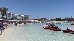 Ein Strand in Zypern in diesem Sommer