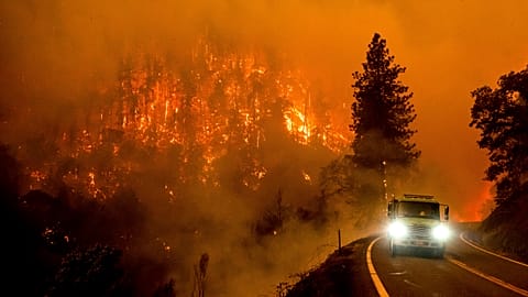 Fast moving McKinney fire burns forest in US