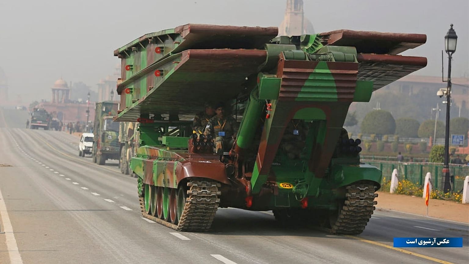 A bridge laying tank of the Indian army 