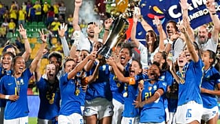 La selección de Brasil celebra el triunfo de la Copa América
