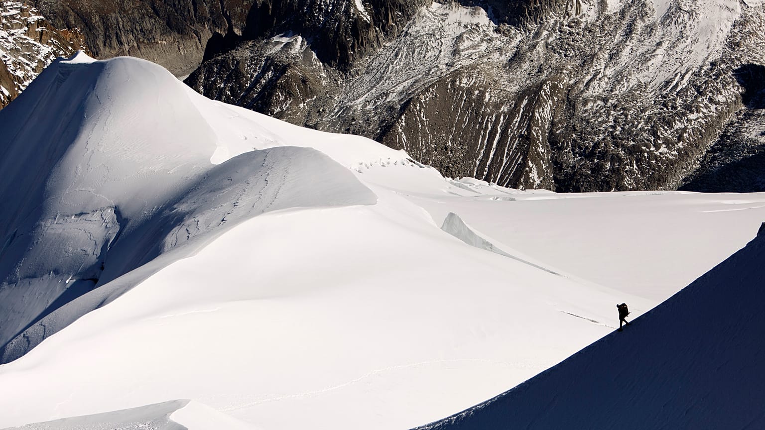 At over 4,800 metres, Mont Blanc is the highest mountain in the Alps and Western Europe