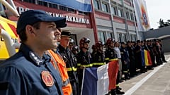 Τελετή υποδοχής Γάλλων πυροσβεστών στην Ελλάδα