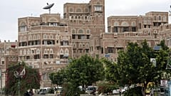 A view of the old building is seen in the old city of Sanaa, Yemen, Saturday, Sept. 28, 2019.