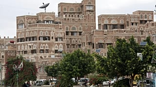 A view of the old building is seen in the old city of Sanaa, Yemen, Saturday, Sept. 28, 2019.