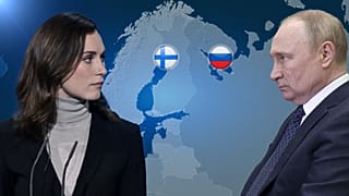 El presidente ruso, Vladímir Putin, y la primera ministra Sanna Marin