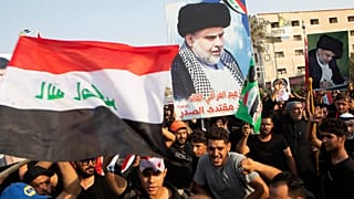 Des partisans du leader chiite Moqtada Sadr à Basra, en Irak, le lundi 1er août 2022.