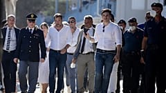 Matteo Salvini in visita a Lampedusa