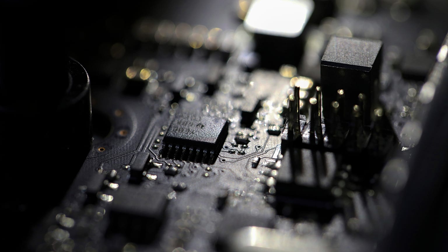The inside of a computer is seen on February 23, 2019.