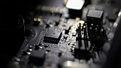The inside of a computer is seen on February 23, 2019.