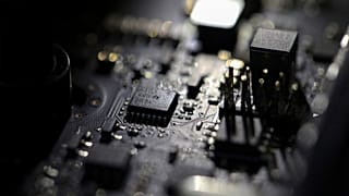 The inside of a computer is seen on February 23, 2019.