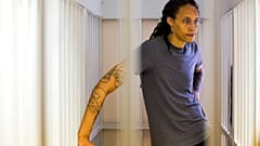 US-Basketballerin Brittney Griner in einem Gerichtssaal in Chimki, bei Moskau