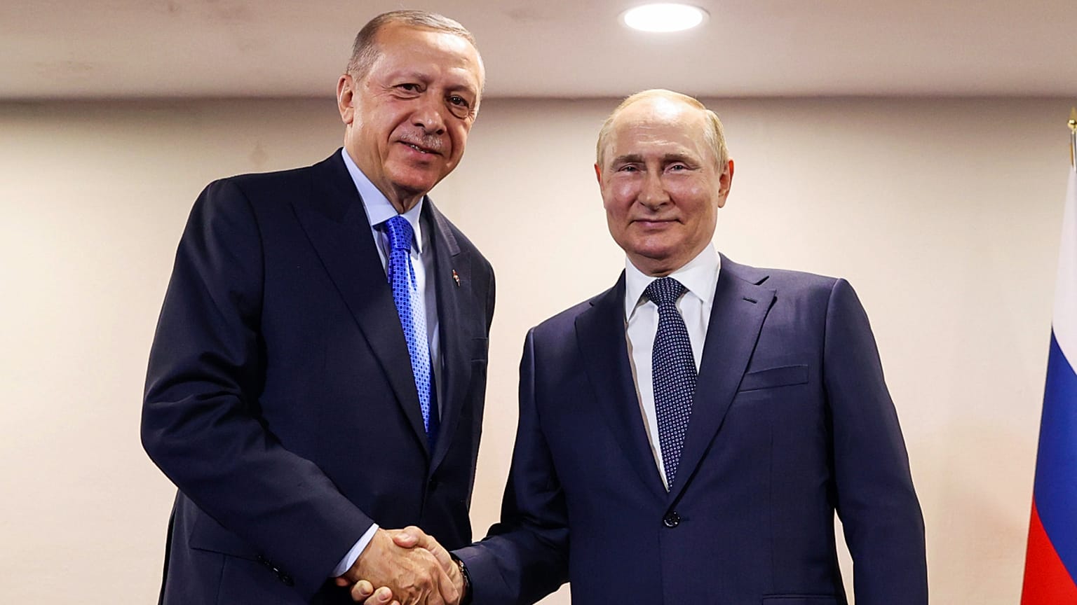 صورة للقاء جمع بين أردوغان وبوتين الشهر الماضي