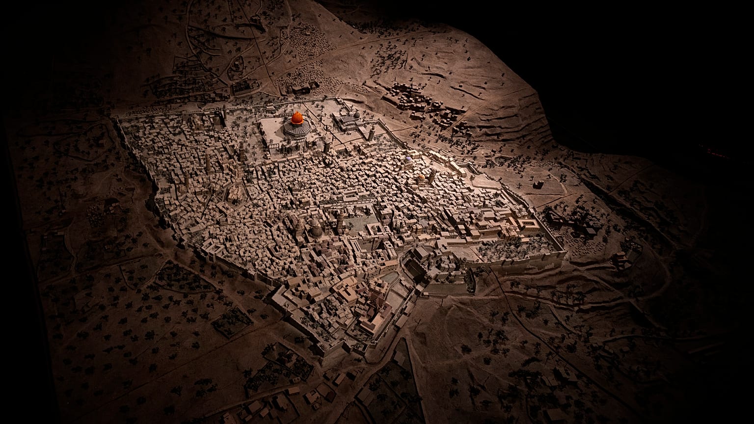 نموذج للقدس تم مسحه ضوئيًا وإعادة إنشائه رقميًا وفق قراءة ثلاثية الأبعاد لاستخدامه في تجربة الواقع الافتراضي. تصوير 2018/01/05