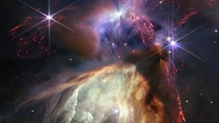 A picture from James Webb Telescope showing the birth of a star as never seen before. The subject is the Rho Ophiuchi cloud complex, the closest star-forming region to Earth.