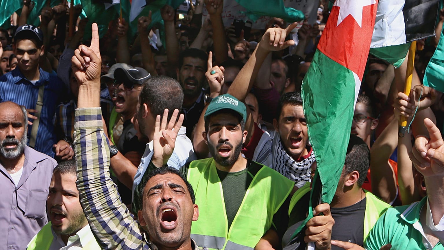 صورة من مظاهرة مناصرة للفلسطينيين في عمان