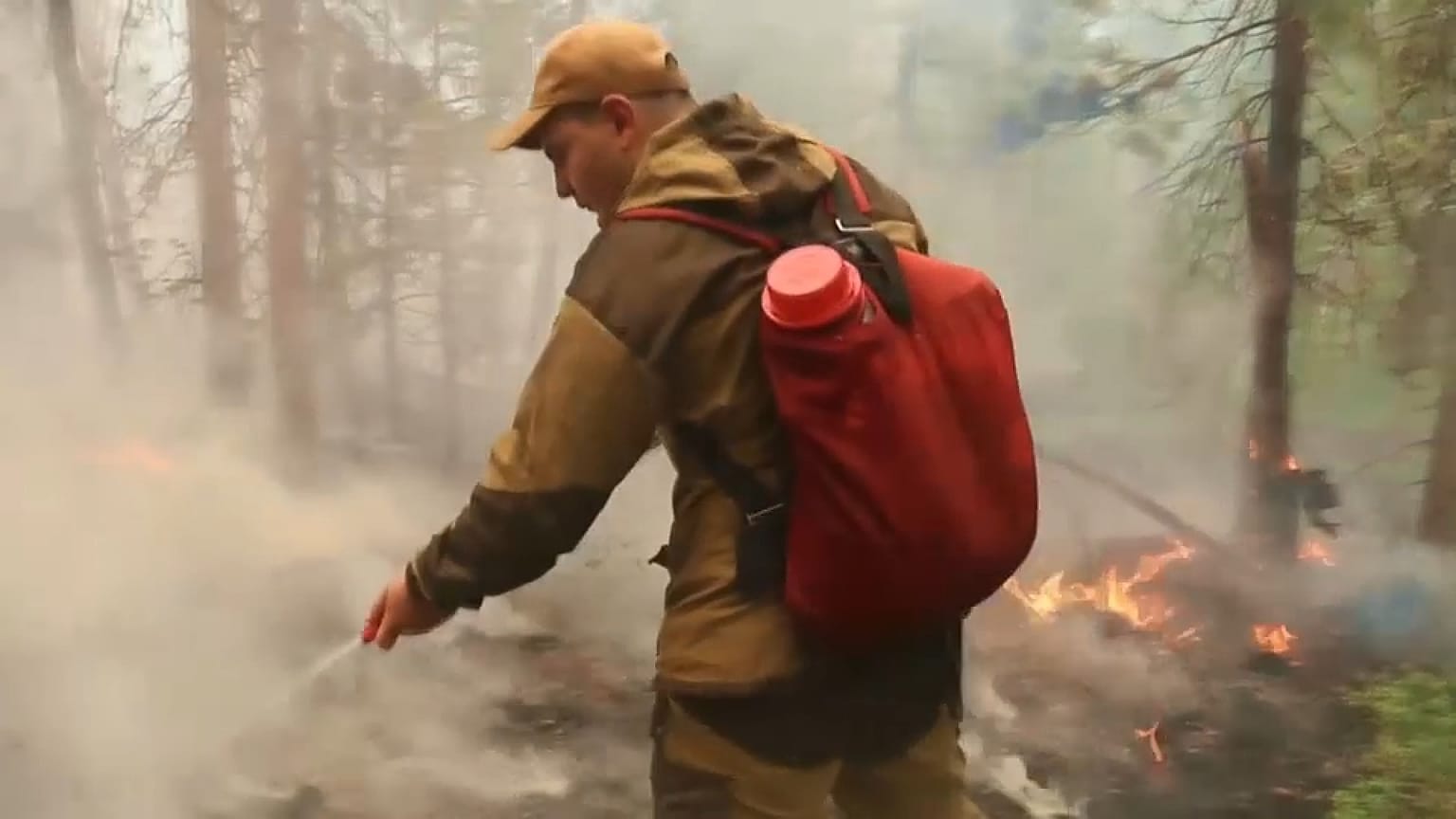 Kampf gegen die Flammen in Sibirien