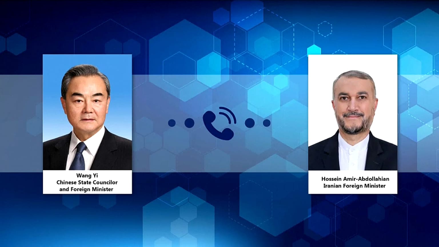 Telefonata Wang Yi - Hossein Amir-Abdollahian 