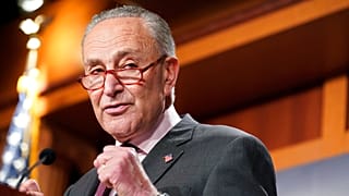 Mehrheitsführer der Demokraten im Senat, Chuck Schumer, auf einer Pressekonferenz, 05.08.2022