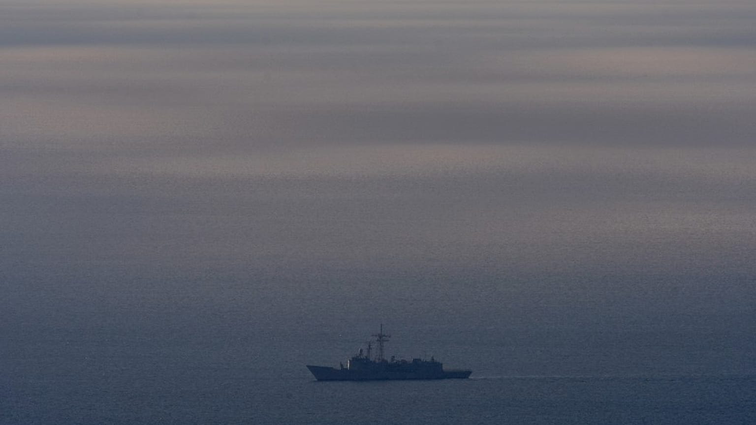 Navio militar perto de Taiwan