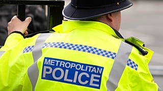 A view of a Metropolitan police officer on patrol, in London, Friday, Oct. 1, 2021.