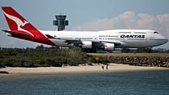 A Qantas gépe Sydney repülőterén