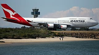 A Qantas gépe Sydney repülőterén