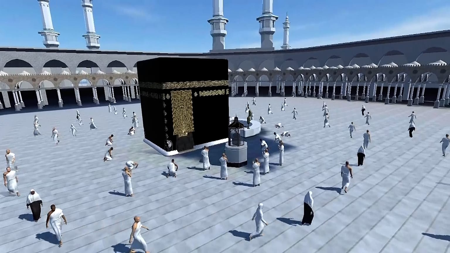 Image shows Mecca as seen in the metaverse.