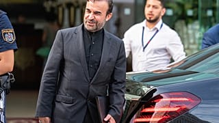 Reza Nadzsafi iráni külügyminiszter-helyettes az atomtárgyalások egyik fordulója után Bécsben augusztus 5-én