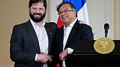 Los presidentes de Chile, Gabriel Boric, y de Colombia, Gustavo Petro