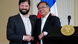 Los presidentes de Chile, Gabriel Boric, y de Colombia, Gustavo Petro