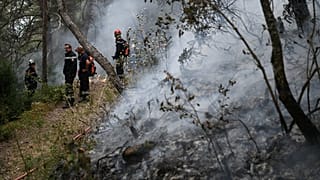 Firefighters have started "tactical fires" to prevent the flames from spreading.