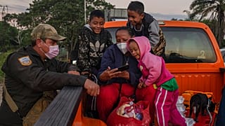 Una familia de migrantes en Juan Rodríguez, sur del estado de Veracruz, México