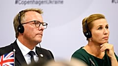 Dänemarks Verteidiungsminister Morten Boedskow und Ministerpräsidentin Mette Frederiksen auf der Ukraine-Geberkonferenz in Kopenhagen, 11.08.2022