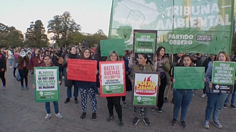 Argentines in Rosario protest again Parana Delta fires