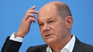 Olaf Scholz bei der Bundespressekonferenz am 11. August 22