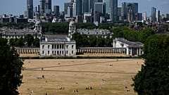 Der ausgedörrte Greenwich-Park in London.