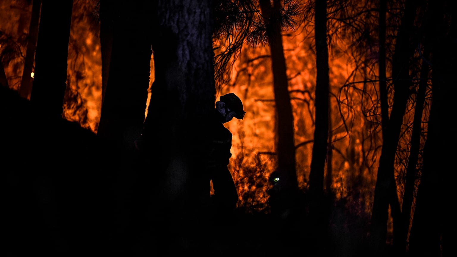 Feuerwehrmann in Manteigas in Portugal
