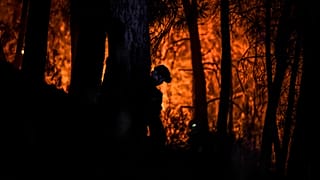 Feuerwehrmann in Manteigas in Portugal