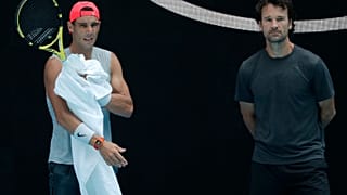 Rafael Nadal és edzője, Carlos Moya