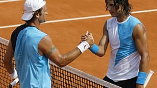 Carlos Moyá tras caer derrotado ante Rafael Nadal en Roland Garros en 2007