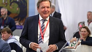 Ehem. Bundeskanzler Gerhard Schröder in St. Petersburg, Russland, 7. Juni 2019